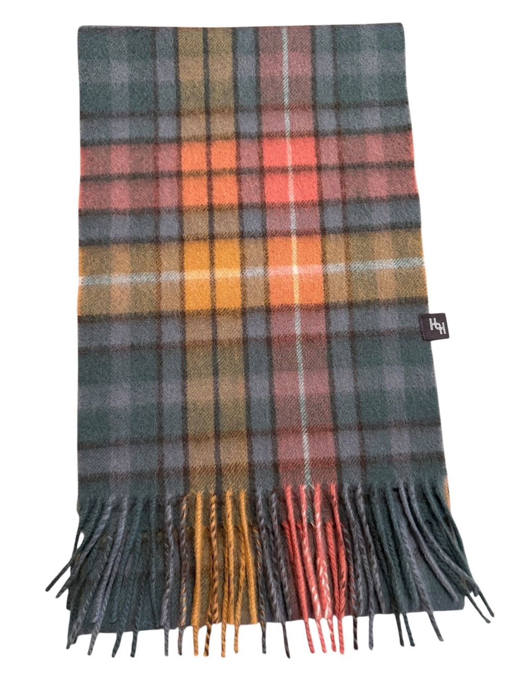 Hogarth Scotland Lambswool Scarf Antique Buchanan Tartan Plaid 10”x71” Unisex